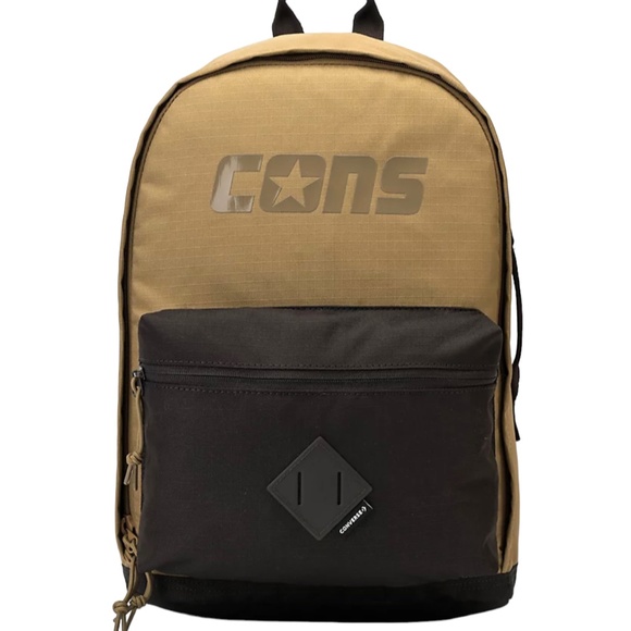 🎒SCHOOL SALE🎒Converse Go Brown Cream Backpack Men Bag Laptop Zip 10023806-A03 - Picture 2 of 8